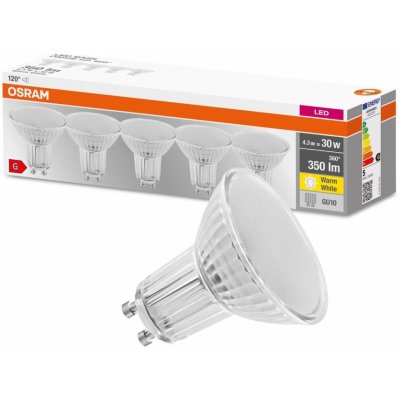 Osram 5PAK LED žárovka LED GU10 4,3W = 50W 350lm 2700K Teplá bílá 120° Base OSRPARF8685 – Hledejceny.cz