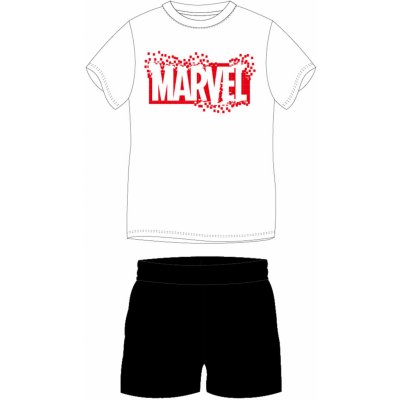 Marvel 5304428 pánské pyžamo krátké bílo černé – Zboží Dáma