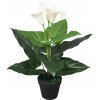 Květina vidaXL Umělá rostlina kala s květináčem 45 cm bílá
