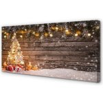 Obrazy na plátně Vánoční strom dekorace sníh 100x50 cm – Hledejceny.cz