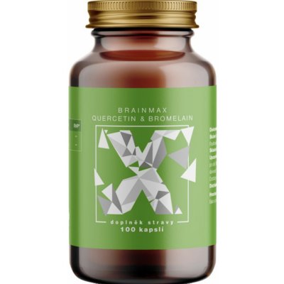 BrainMax Quercetin & Bromelain Kvercetin a Bromelain 100 rostlinných kapslí – Hledejceny.cz