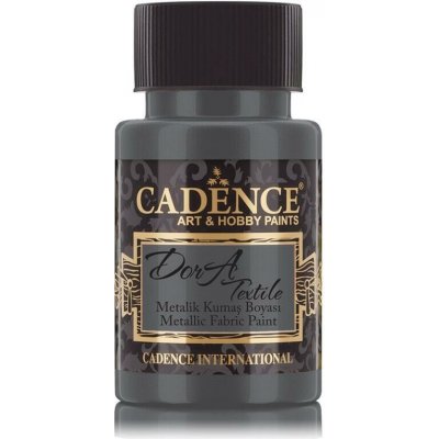 Metalická barva na textil Dora Texile antracit 50 ml – Zboží Dáma