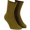 Netlačící dámské žebrované ponožky W.994 khaki