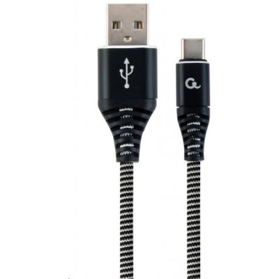 Gembird CC-USB2B-AMCM-2M-BW USB 2.0 AM na Type-C (AM/CM), 2m, černo-bílý – Zboží Mobilmania