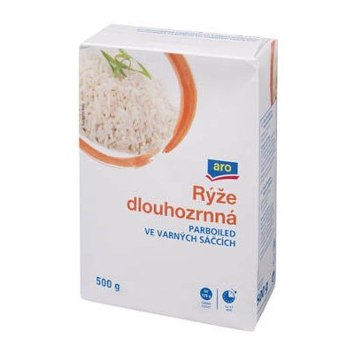 ARO Rýže dlouhozrnná parboiled varné sáčky 0,5 kg