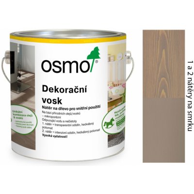 Osmo 3132 Dekorační vosk intenzivní 0,75 l Šedobéžový – Zboží Mobilmania