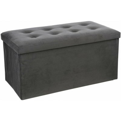 Atmosphera Velký pouf s odkládací přihrádkou v šedé barvě, pouf na chodbu, pouf na pokoj – Sleviste.cz