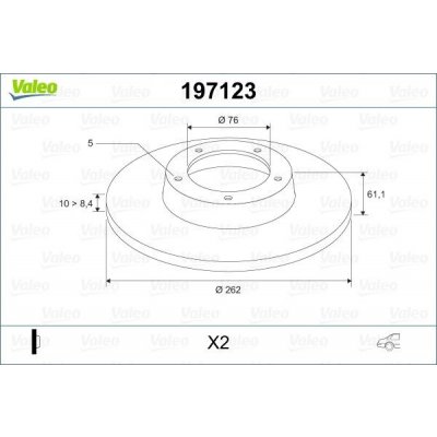 Brzdový kotouč VALEO 197123 – Hledejceny.cz