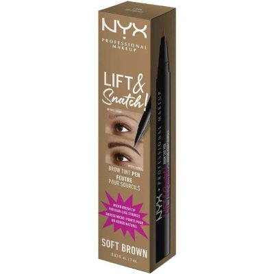 NYX Professional Makeup Lift&Snatch Brow Tint Pen Fix na obočí 04 Soft Brown 1 ml – Zboží Mobilmania