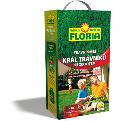 Floria Travní směs Král trávníků 2kg + zeolit 800g – Zboží Mobilmania