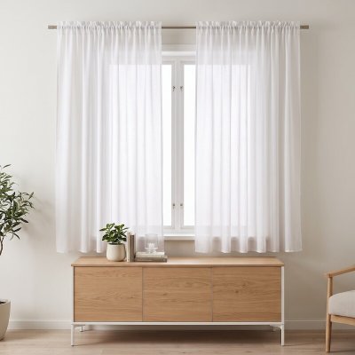 Takoy Hotová záclona 140x160 Simply white-HT-01153 | 140 x 160 cm – Hledejceny.cz