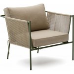 Kave Home Zivia zahradní křeslo zelená/béžová 87 cm, 81 cm, 77 cm – Hledejceny.cz
