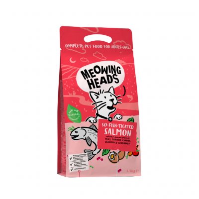 Meowing Granule pro kočky Heads So fish ticated Salmon 1,5 kg – Zboží Mobilmania