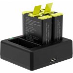 Telesin 3-slot charger for GoPro Hero 9 / Hero 10 + 2 batteries GP-BTR-903-B – Zboží Živě