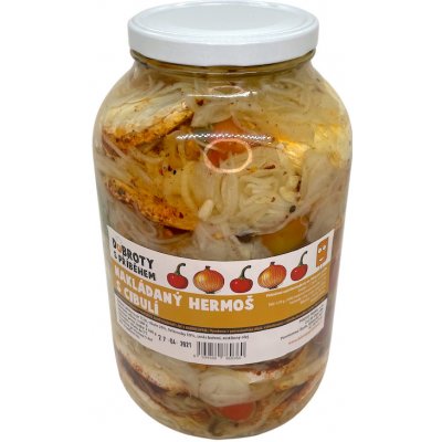 Dobrotyspribehem.cz Nakládaný hermelín s cibulí 3,4 kg – Hledejceny.cz