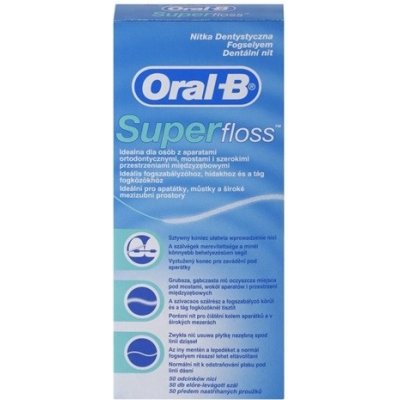 Oral-B Super Floss ortodontická zubní nit pro rovnátka 50 ks od 57 Kč -  Heureka.cz