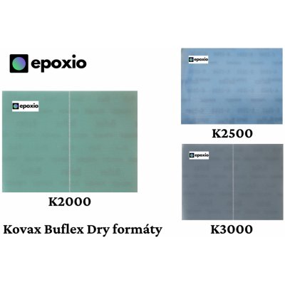 Kovax Buflex Dry brusný formát 2x 130 x 85mm - Epoxio.cz Zrnitost: K3000 – Zbozi.Blesk.cz