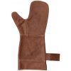 Chňapka Kožená grilovací ochranná rukavice Hide & stitches barbecue - hnědá