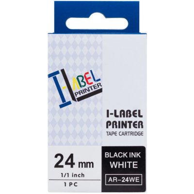 PRINTLINE kompatibilní páska s Casio, XR-24WE1, 24mm, 8m, černý tisk/bílý podklad PLTC22, XR24WE1