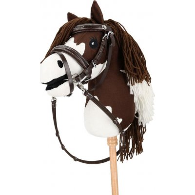 Uzdečka QHP Luxury Stitched Hobby Horse tmavě hnědá – Sleviste.cz