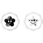 Profibaby Baby chrastítko kruh hvězdička kytička černobílé – Zboží Mobilmania