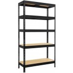 Kovona Regál Praktik 1800 x 900 x 450 mm 5 polic černá – Sleviste.cz