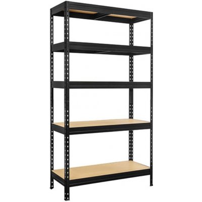 Kovona Regál Praktik 1800 x 900 x 450 mm 5 polic černá – Sleviste.cz