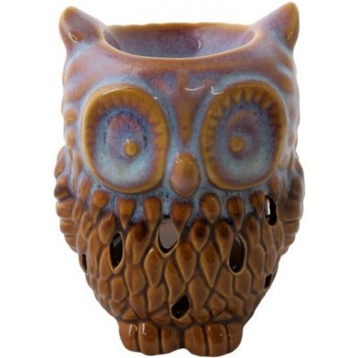 Rentex Aroma lampa keramická ve tvaru sovy hnědo bílá – Hledejceny.cz