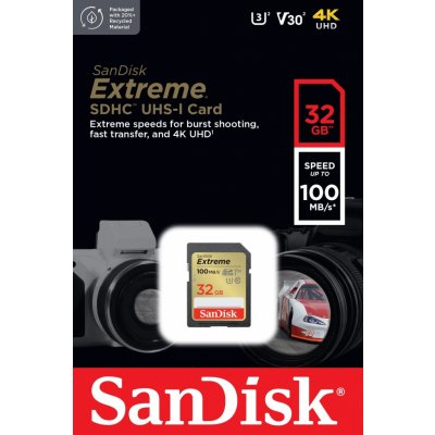 sanDisk SDHC UHS-I U3 32 GB SDSDXVT-032G-GNCIN – Zboží Mobilmania
