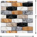 Impol Trade 3D PVC TPWP532 30 x 30 cm hnědo-šedá 1ks – Hledejceny.cz