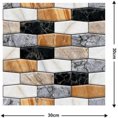Impol Trade 3D PVC TPWP532 30 x 30 cm hnědo-šedá 1ks – Hledejceny.cz