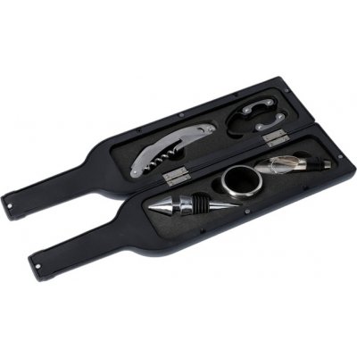 Dárková sada na víno 5 dílná ve tvaru láhve – Zboží Dáma