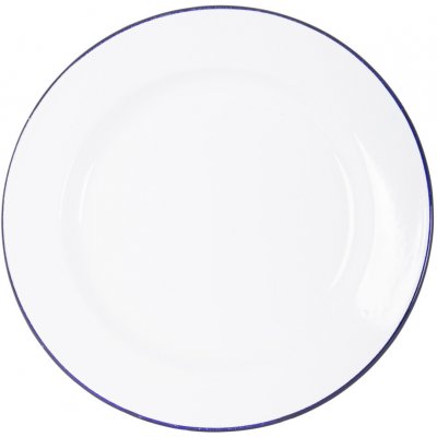 Talíř Bo-Camp Dinner plate enamel Barva: bílá/modrá – Zboží Dáma