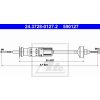 Spojka Tažné lanko pro ovládání spojky ATE 24.3728-0127.2 (24372801272)