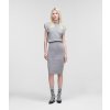 Dámská sukně Karl Lagerfeld Monogram Jacquard Knit Skirt šedá