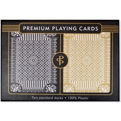 Hrací karty 2 balíčky Černé Zlaté – Zboží Mobilmania