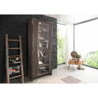 Bighome Woodland z akácie 81x45x204 šedá lakovaná – Hledejceny.cz