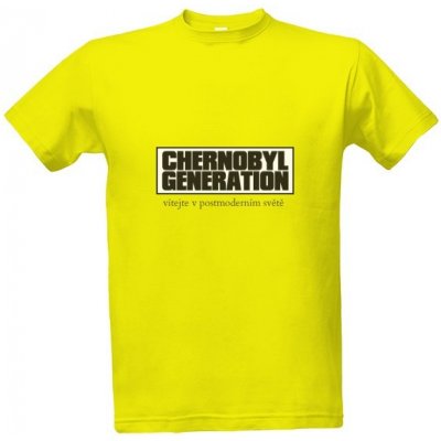 Tričko s potiskem Chernobyl generation Man Y pánské žlutá