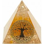 Nefertitis Orgonit pyramida Strom života s citrínem NF43189 - 5 x 5 x 5,6 cm – Zboží Dáma