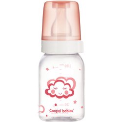 Canpol Babies 42/102 Lahev skleněná s úzkým hrdlem night dreams růžová 120ml