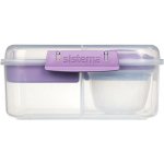 Sistema Box svačinový 1,25 l Bento Cube To Go transparentní/fialová – Zboží Dáma