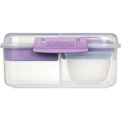 Sistema Box svačinový 1,25 l Bento Cube To Go transparentní/fialová – Zboží Dáma