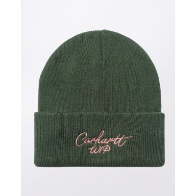 Carhartt Wip Signature beanie Sycamore Tree / Dusty Rose – Zboží Mobilmania