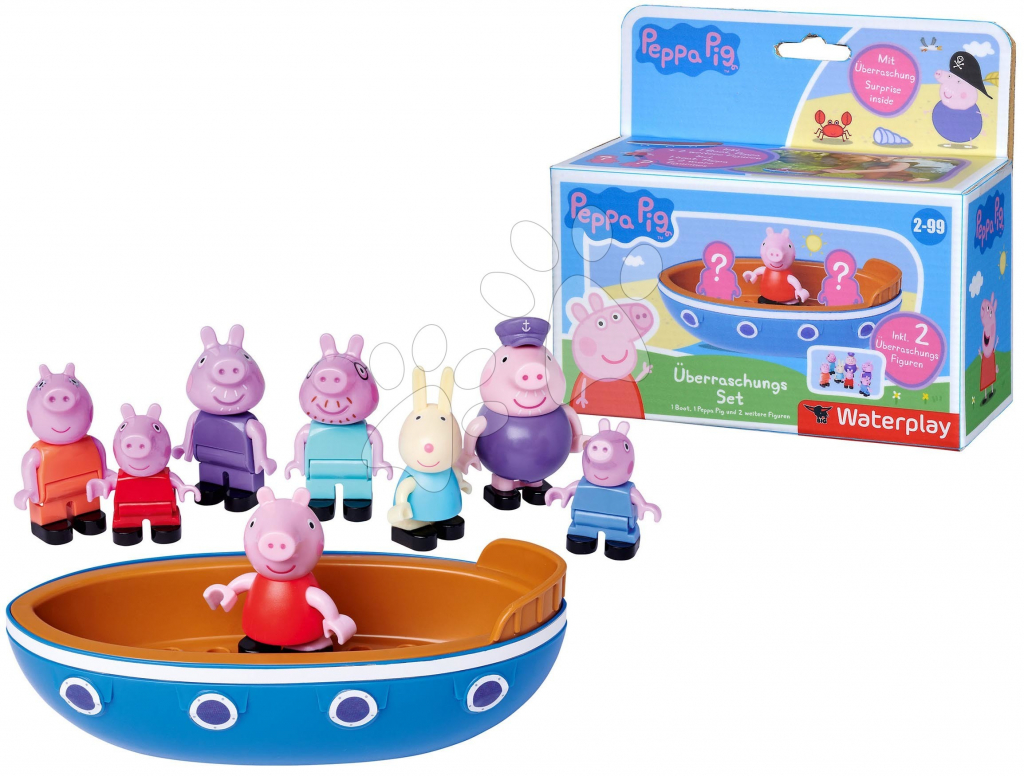 PlayBIG Bloxx Waterplay Peppa Pig figurky v lodičce
