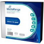 MediaRange DVD+R DL 8,5GB 8x, slimbox, 5ks (MR465) – Zboží Mobilmania