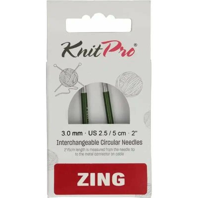 KnitPro Zing vyměnné kruhové jehlice 5Cm 3mm – Sleviste.cz