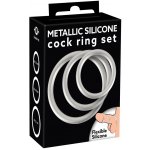 You2Toys Metallic Silicone Cock Ring Set – Zboží Mobilmania