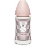Suavinex premium láhev silikon proužky růžová 270ml – Zboží Dáma
