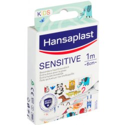 Hansaplast Sensitive Kids Dětské náplasti pro citlivou pokožku s různými motivy zvířátek 1 m x 6 cm