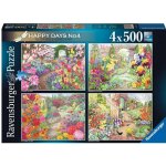 RAVENSBURGER Nádherné zahrady 4x500 dílků – Hledejceny.cz